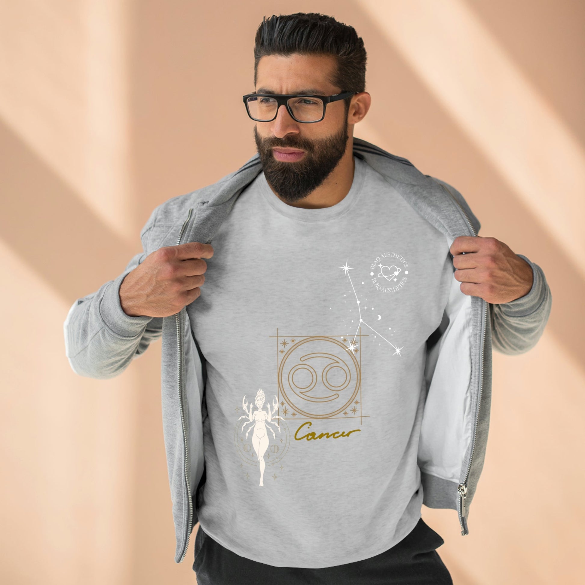 Unisex Premium Zodiac Crewneck Sweatshirt (Cancer) Blaq Aesthetics