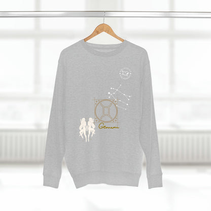 Unisex Premium Zodiac Crewneck Sweatshirt (Gemini) Blaq Aesthetics