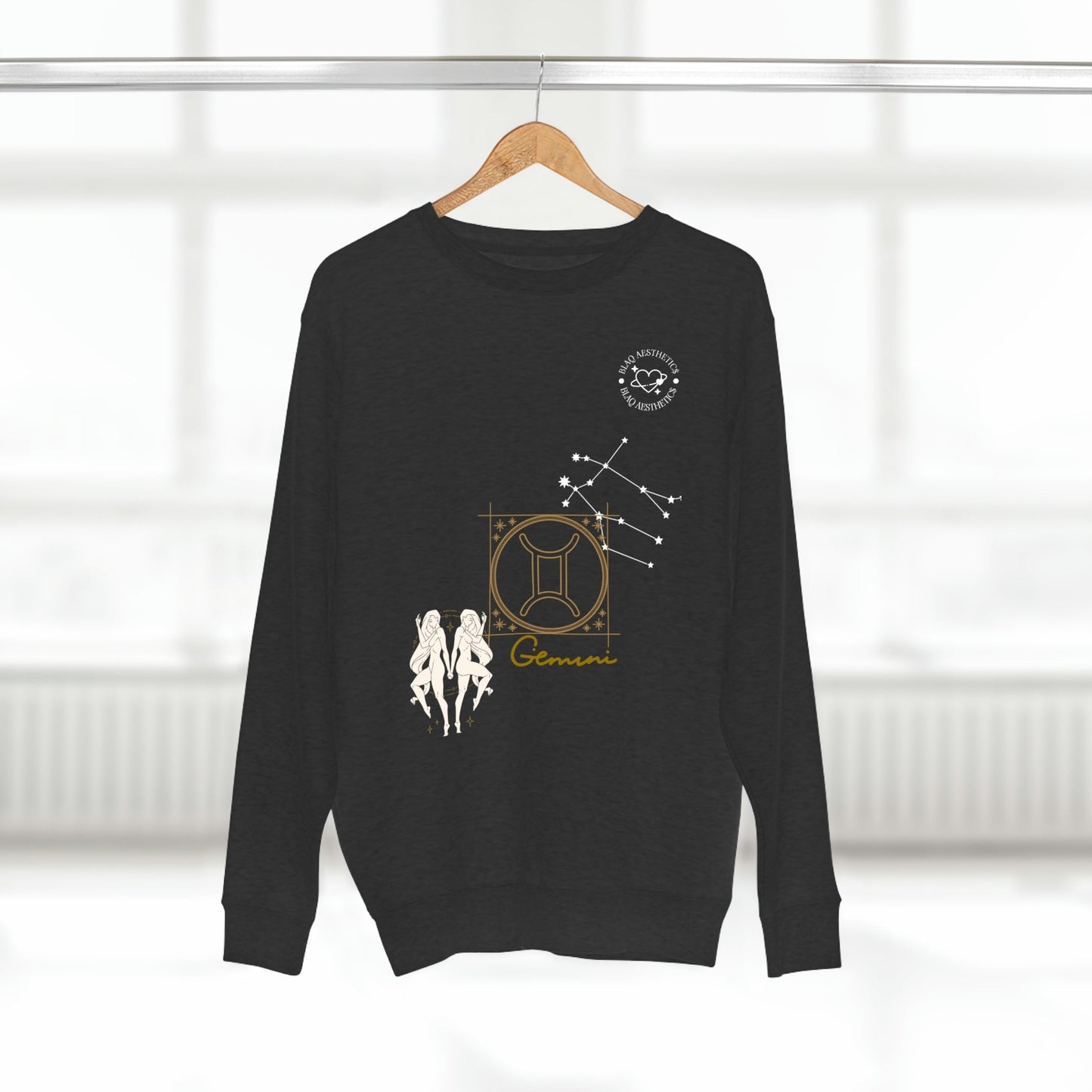 Unisex Premium Zodiac Crewneck Sweatshirt (Gemini) Blaq Aesthetics