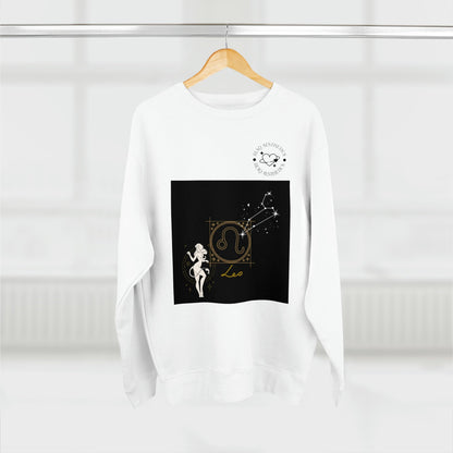 Unisex Premium Zodiac Crewneck Sweatshirt (Leo) Blaq Aesthetics