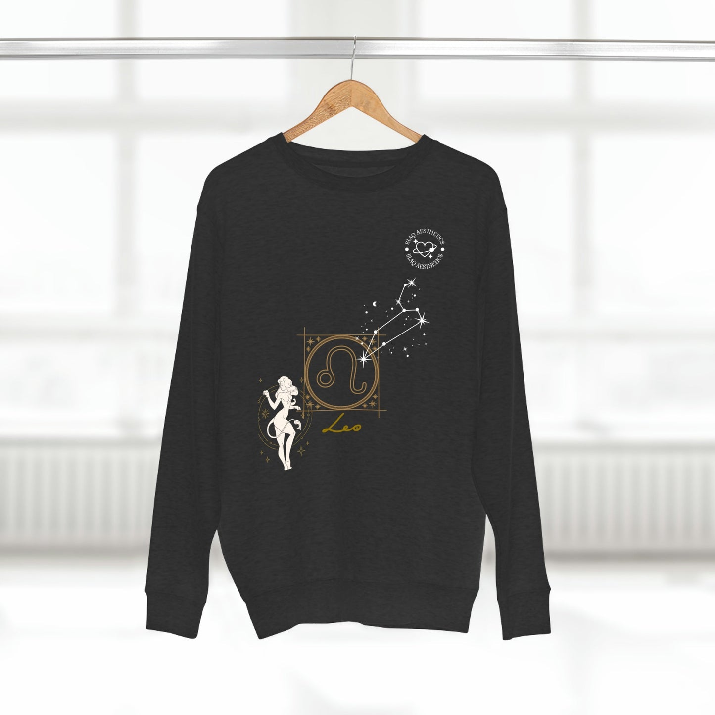 Unisex Premium Zodiac Crewneck Sweatshirt (Leo) Blaq Aesthetics