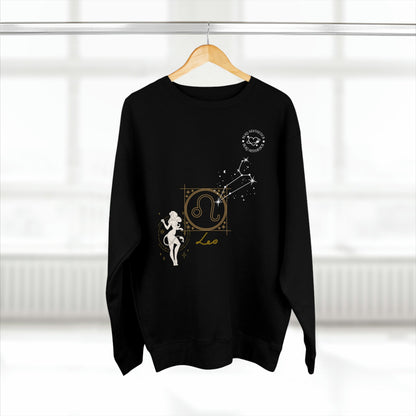 Unisex Premium Zodiac Crewneck Sweatshirt (Leo) Blaq Aesthetics