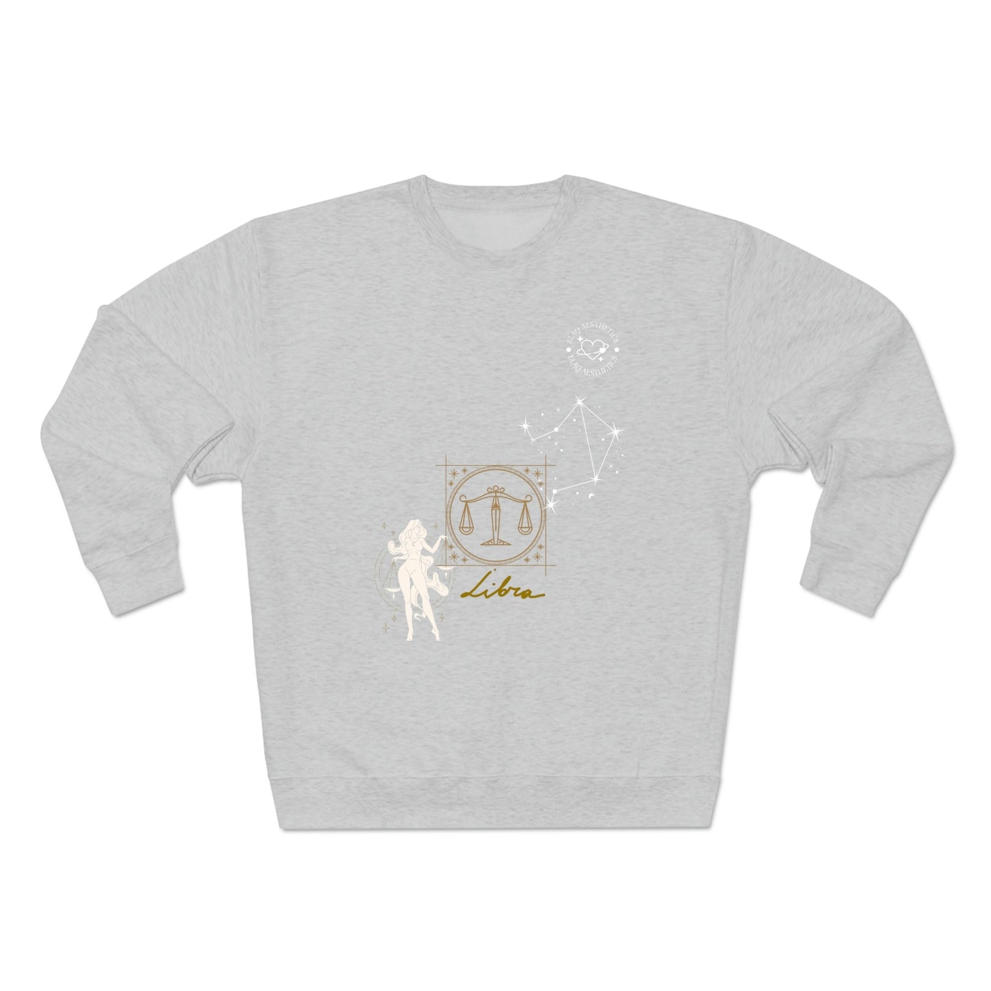 Unisex Premium Zodiac Crewneck Sweatshirt (Libra) Blaq Aesthetics