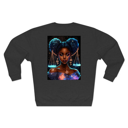 Unisex Premium Zodiac Crewneck Sweatshirt (Libra) Blaq Aesthetics