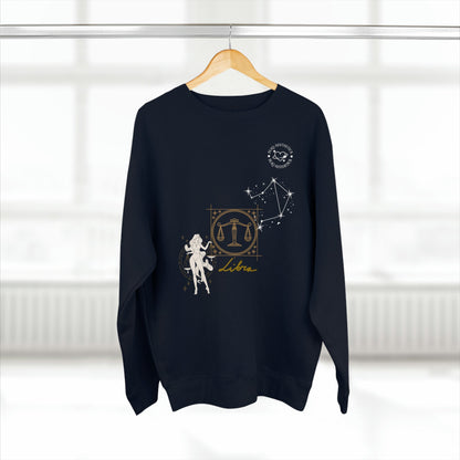 Unisex Premium Zodiac Crewneck Sweatshirt (Libra) Blaq Aesthetics