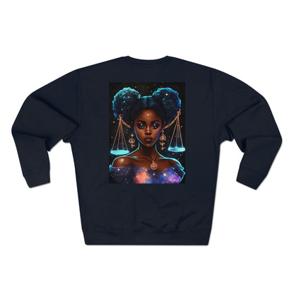 Unisex Premium Zodiac Crewneck Sweatshirt (Libra) Blaq Aesthetics