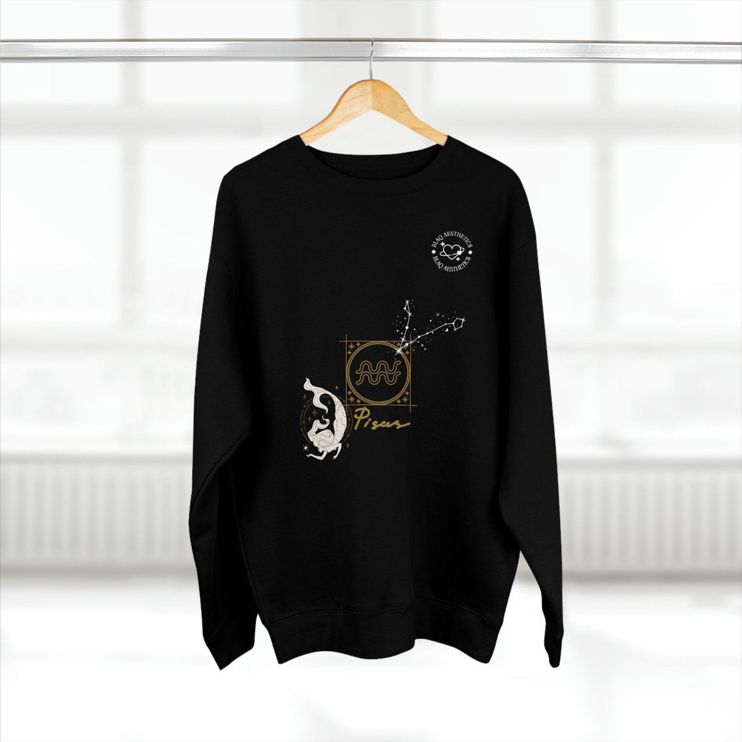 Unisex Premium Zodiac Crewneck Sweatshirt (Pisces) Blaq Aesthetics