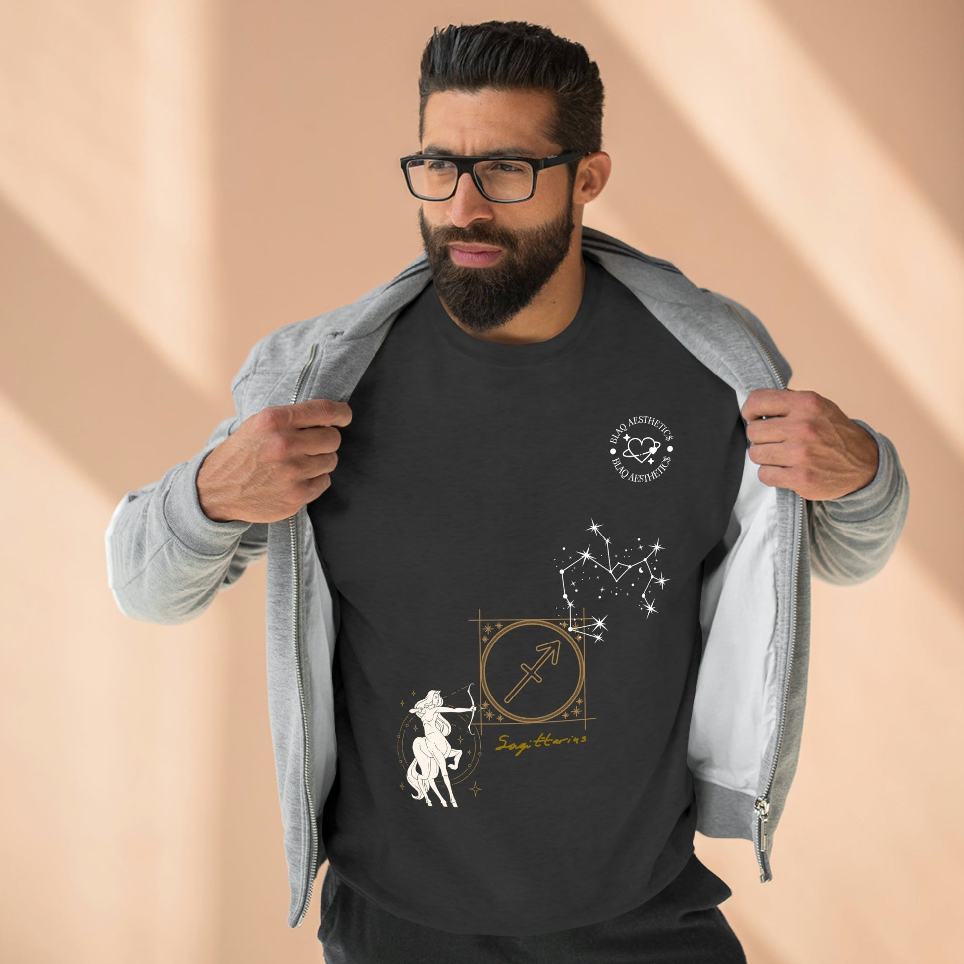 Unisex Premium Zodiac Crewneck Sweatshirt (Sagittarius) Blaq Aesthetics