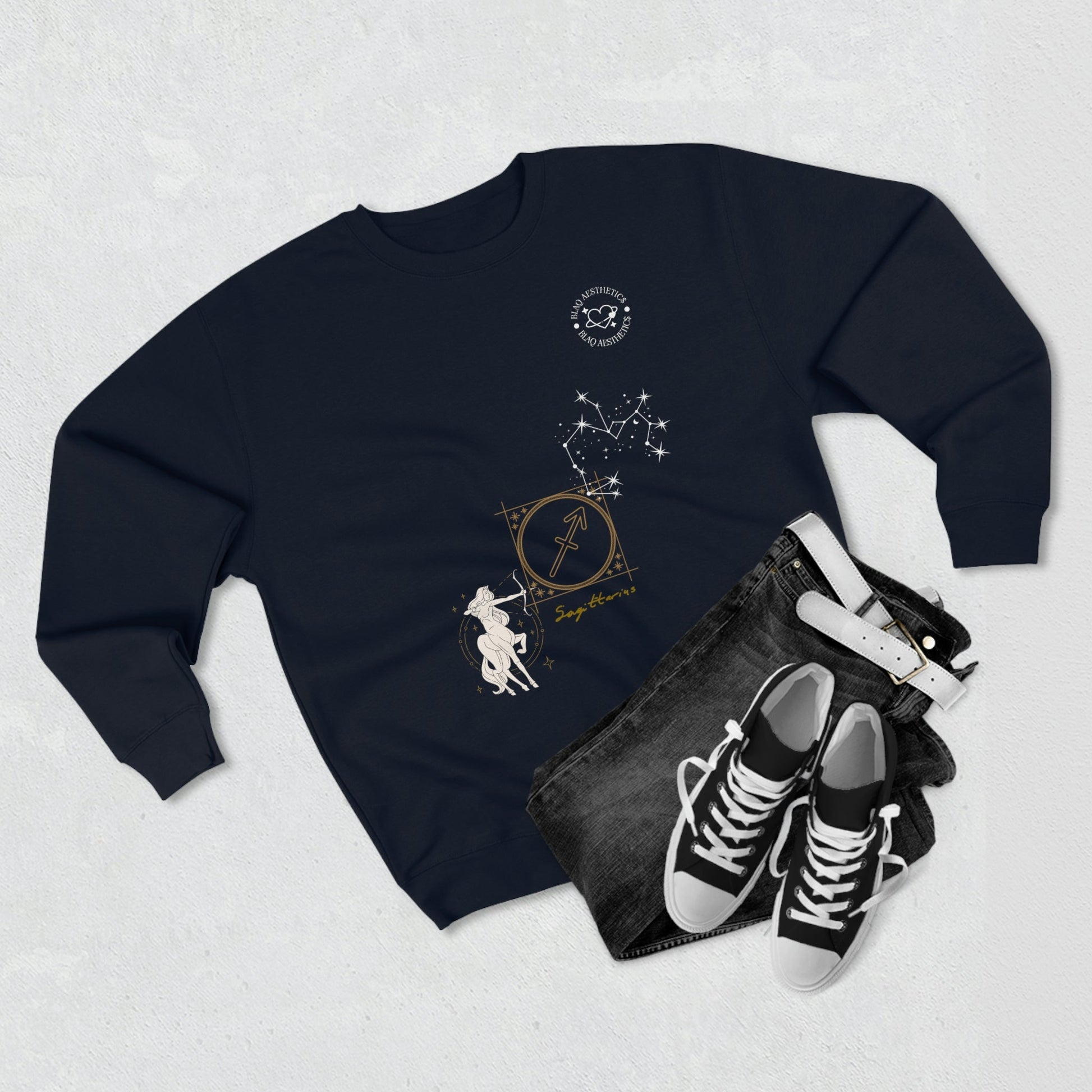 Unisex Premium Zodiac Crewneck Sweatshirt (Sagittarius) Blaq Aesthetics