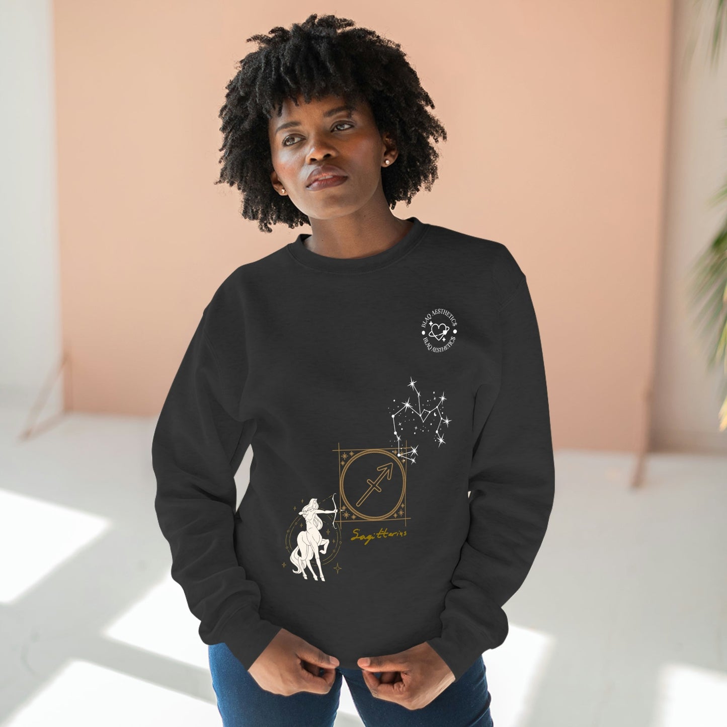 Unisex Premium Zodiac Crewneck Sweatshirt (Sagittarius) Blaq Aesthetics