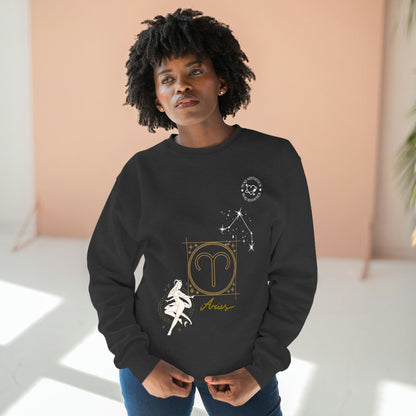 Unisex Premium Zodiac Crewneck Sweatshirt (Taurus) Blaq Aesthetics